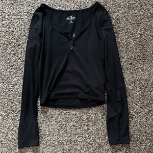 Hollister Women's Classic Black Long Sleeve Tee